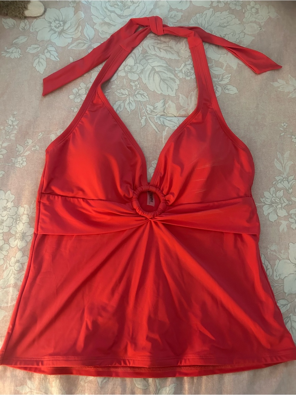 White House Black Market Hot Pink Halter Tankini Top